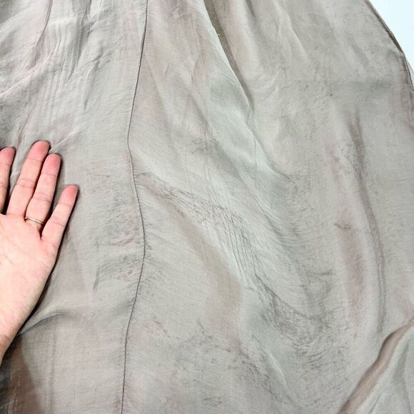 Aquavita Dress Womens Large Tan Halter Tie Neck Sleeveless Maxi Dreamcore beachy - Picture 9 of 9